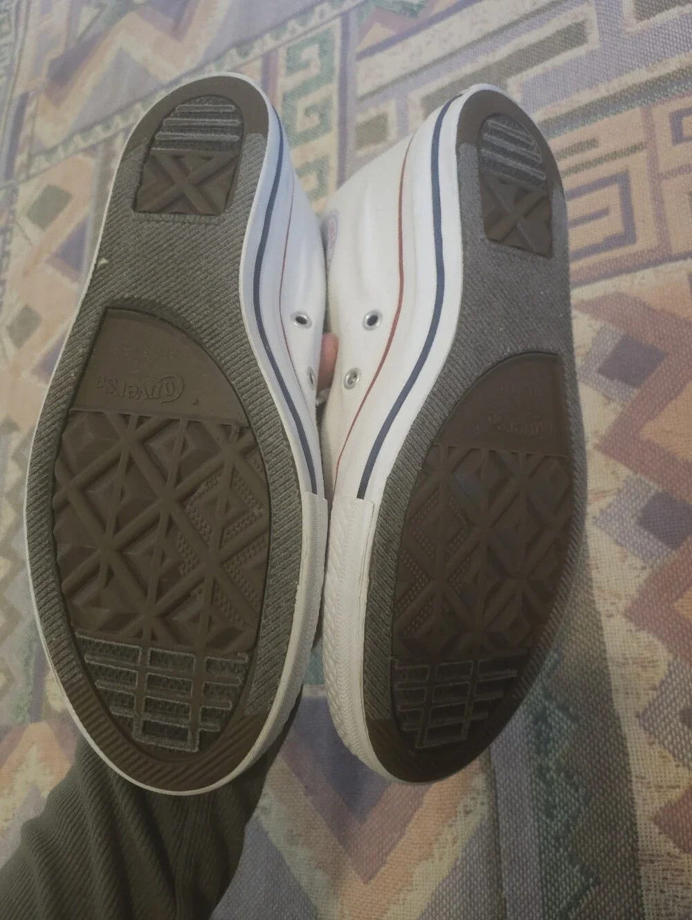 Converse White High Top Hidden Wedges Size 10
